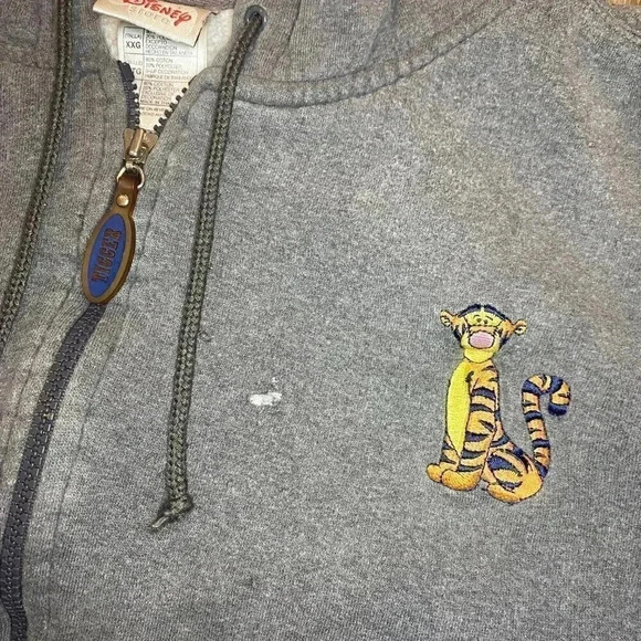 Disney Grey Tigger Zip Up Jacket - XXL - Picture 3 of 7